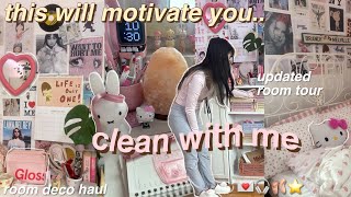 🧸🎀 DEEP CLEAN with me + updated ROOM TOUR -new decor, organizing, new year reset (this is ur sign..)