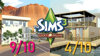 Judging and Rating Every EA Build in the Sims 3 Lucky Palms