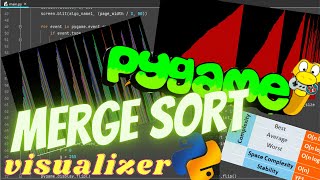 Merge Sort Visualization in Python using Pygame module.