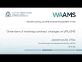 WAAMS: Overview of training contract changes