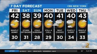 New York Weather: CBS2 1/7 Nightly Forecast at 11PM