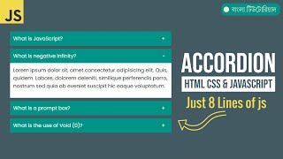 Accordion HTML CSS JavaScript