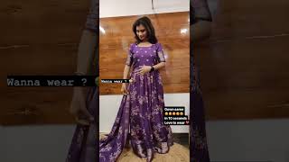 Readymade saree||saree cum long frock||latest trending one minute saree||9840037420