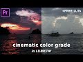 How to get the CINEMATIC LOOK + FREE LUTs | Premiere Pro | Film | Orange and Teal