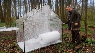 I Made a Bubble Wrap Tent - Solo Camping