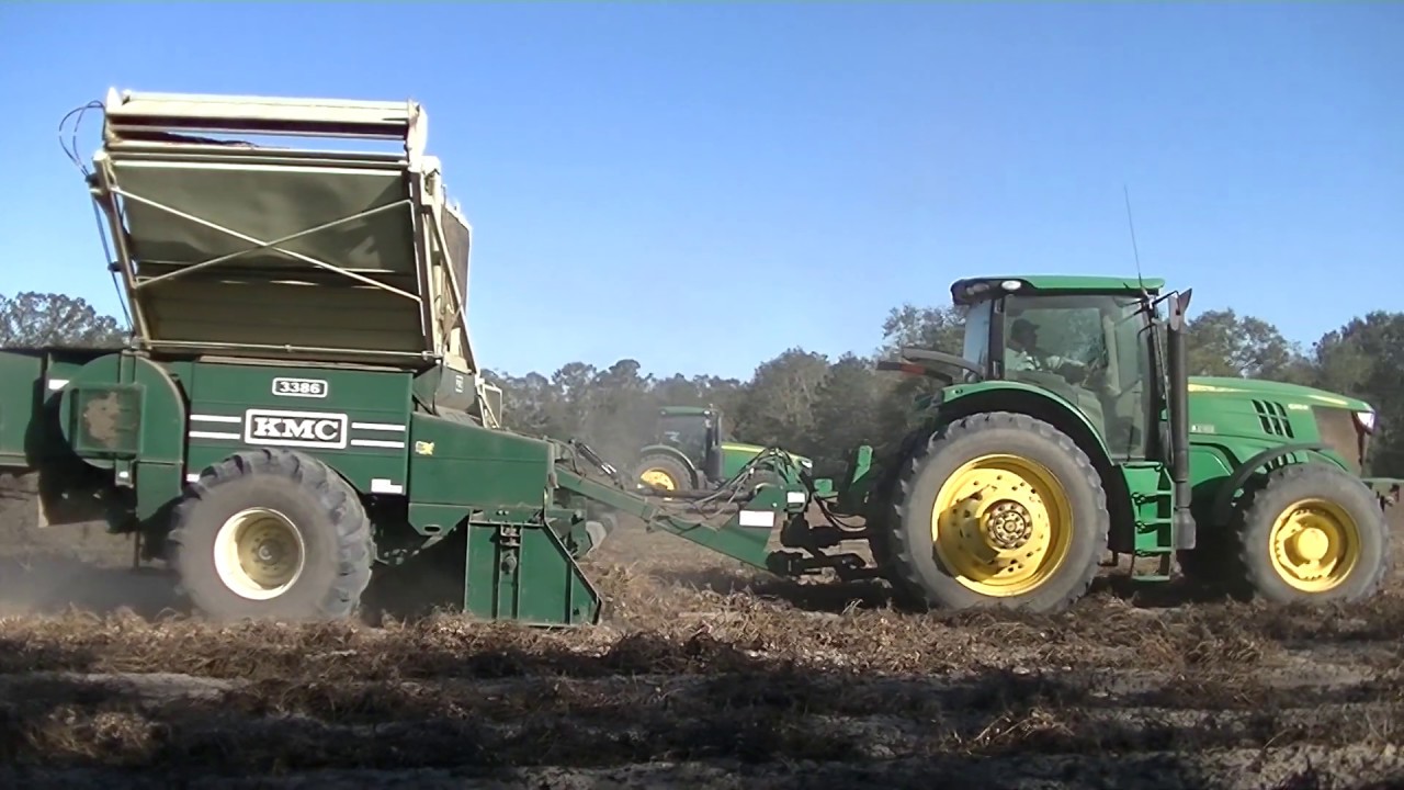 John Deere Tractor Harvesting Peanuts