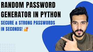 ๐ฅ Build a Random Password Generator in Python | Secure & Strong Passwords in Seconds! ๐