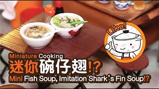 Miniature Cooking | Mini Fish Soup, Imitation Shark’s Fin Soup | 迷你魚肉湯，碗仔翅 | Tiny Kitchen | 迷你廚房