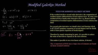 17. MODIFIED GALERKIN METHOD - the weak formulation method which is used in FEM