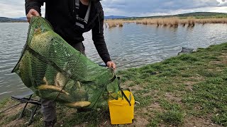 Partida scurta de pescuit la feeder. Am prins crap si carasi sălbatici mari inainte de prohibitie!!!