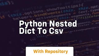 python nested dict to csv