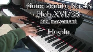 Haydn Piano Sonata in E flat major Hob.XVI/28 L.43 2nd movement