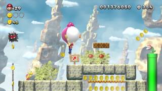 New Super Mario Bros. U - Rock Candy Mines 1 - Fuzzy Clifftop (1080p HD) [Gameplay Walkthrough]