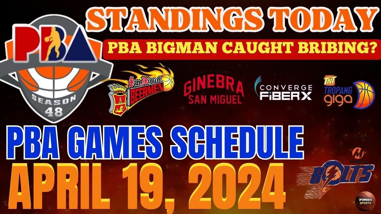 Pba Standings Today April 19, 2024 | Pba Games Result | Pba Schedule ...