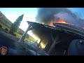 working fire with reported entrapment ves and fire attack engine 4 45 helmet cam