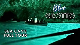 world famous SEA CAVE the BLUE GROTTO full tour, Capri, Italy #bluegrotto #grotto #capri #italy