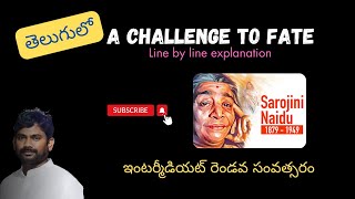 A Challenge to Fate| inter second year English |Explanation in Telugu #viral #intermediate #trending