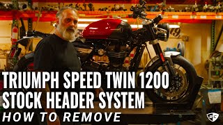 How to Remove Stock Header System (EURO-5) Catalytic Converter on 2024 Triumph Speed Twin 1200