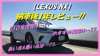 【レクサス NX】LEXUS NX納車後1年レビュー!! NXの実燃費は…??良い点\u0026悪い点は…!?