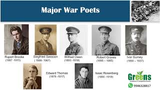 War Poets -  British Literary Movement | UGC NET English Literature | Greens Academy
