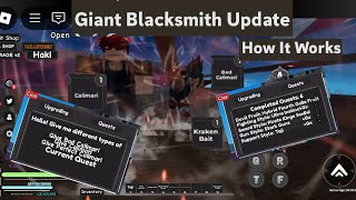 Giant Blacksmith Update ⚒️📊 (new Island, blacksmith quests, more stat UPGRADES❗️) - AOPG roblox