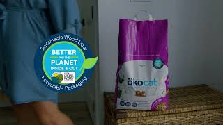 okocat Low Tracking Less Mess Natural Wood Litter Now in 100% Recyclable Paper Bag