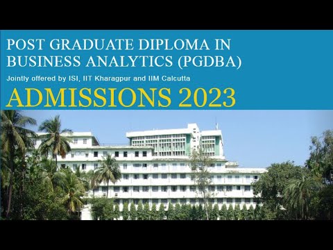 ISI Calcutta | PG Diploma In Business Analytics | Admissions 2023 - YouTube