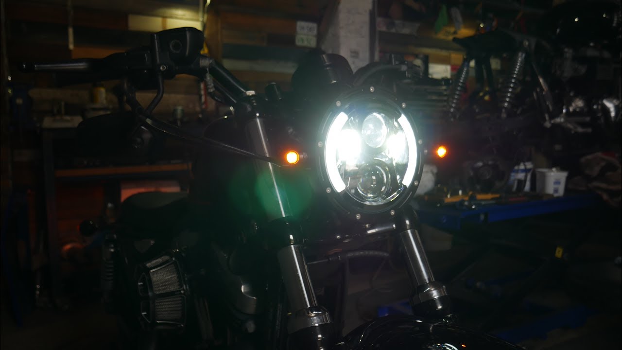 Installing An LED Headlight - Harley Davidson Sportster - YouTube