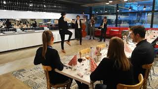 Hungarian traditional dancing show during Kala dinner in Budapest, Hungary