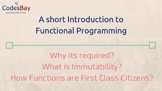 A short introduction to What is Functional Programming and its advantages