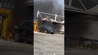 Luxurious Hongqi E-HS9 catch fire while charging in China