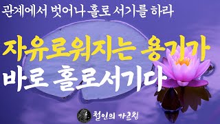 관계에서 벗어나 홀로서기를 해야 한다. | 비참하게 늙지않고 혼자서도 행복한 노후를 보내는 인생조언 | 혼자 있는 시간 | 불교철학 오디오북 부처님 말씀 석가모니 ASMR