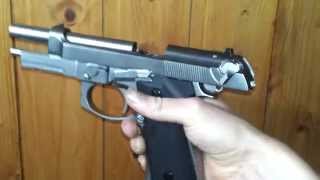 WE M9A1 GBB Chrome unboxing  \u0026 shooting