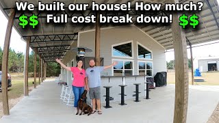 Couple builds their own home! Full cost breakdown and what to expect. #barndo #barndominium #706
