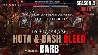 HOTA BLEED SETUP - PIT 132+ Bash Barb - Season 4 Diablo 4