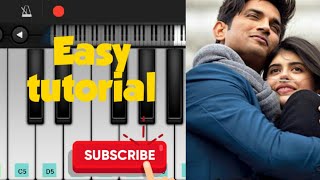 Dil bechara title track on piano|Easy tutorial||Dashing Dhruv Pianist