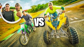 MINI MOTO VS QUADRICICLO DO MEU AMIGO