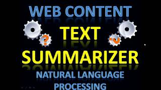 Python - Text Summarizer with NLTK