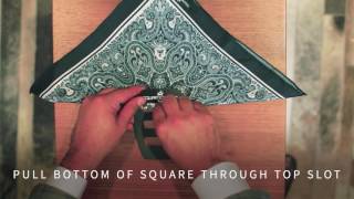 Creating The Perfect 3 Point Crown Pocket Square Fold with Squareguard Holder \u0026 Silk Pocket Squares