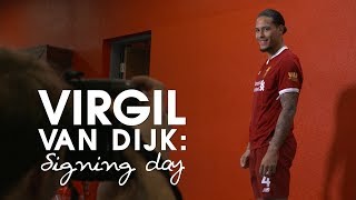 SIGNING DAY VLOG | Virgil van Dijk's first day at Liverpool - From the Airport to Anfield