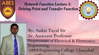 Network Function Lecture 3 Driving point and transfer function numerical