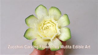 How to Carve a Zucchini Vegetable New Shapes | Advanced 37 | By Mutita Edible Art Of Fruit And Veget