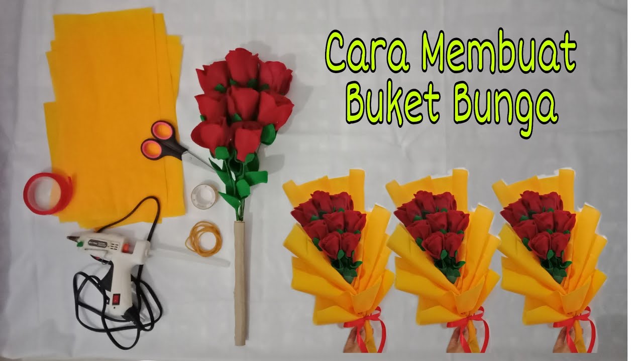 Cara Membuat Buket Bunga - YouTube