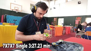 3:27.23 min - 7x7x7 - Single Official Solve - Big Bind Bucharest 2023