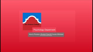 How to Process a Drop/All Course Withdrawal
