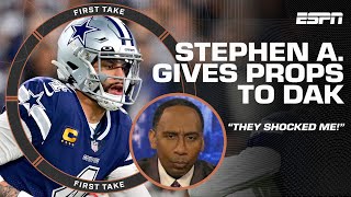 Props to Dak Prescott, the Cowboys 'SHOCKED ME' 😯 Stephen A. has to give Dallas