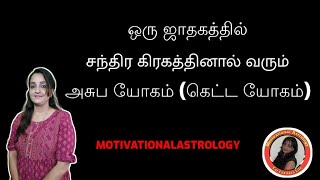 ஒரு ஜாதகத்தில் சந்திர கிரகத்தினால் வரும் அசுப யோகம் (கெட்ட யோகம்)