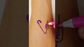 Mom tattoo with pen #video #art #viralvideo #drawing #viral #shorts #short