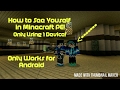 How to Clone Yourself in MCPE!