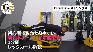 [誰でもわかるレッグカール]現役トレーナーがレッグカールを1分間で解説